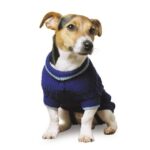 Muddy Paws Cable Knit Sweater Blue Medium