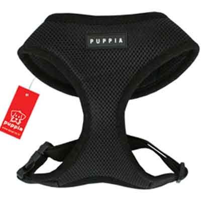 Puppia Soft Dog Harness (Mesh) Black Large