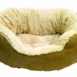 Rosewood Tan Faux Suede/ Plush Dog Bed