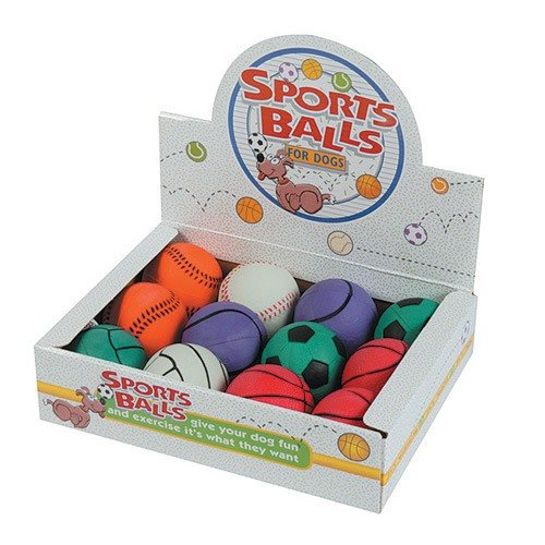 Happy Pets Sports Ball - Pack of 12 - Dog Toy