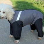 Made in the UK extreme trouser suit dog coat - grey - 35cm / 14inch