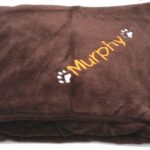 Chocolate Paw Print Microfibre Snuggle Soft Personalised Dog Blanket. When Checking Out, Please Tick The Gift Message Box To Enter Your Personalisation Details