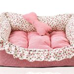 Love U Princess Floral Pet Bed Sofa House Mat for Cat Dog Puppy 22 Inch by 15.5 Inch Pink