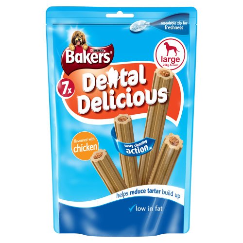 Bakers Dental Delicious Chicken for Large Dogs 270 g, Pack of 6