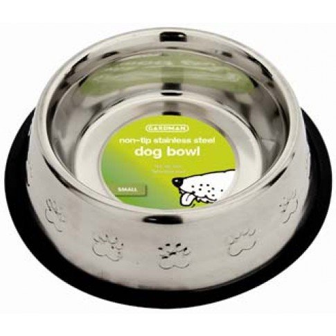 Gardman Medium Non-Tip Stainless Steel Dog Bowl