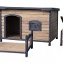 Wooden Dog Kennel With Flat Roof - Available in 3 sizes and 3 colours and with or without Accesory Packs