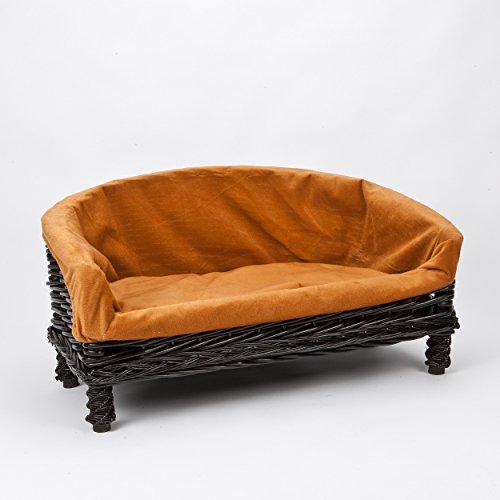 LUXURIOUS Premium Wicker Pet Dog Sofa / Bed with Cushion, Small-Medium-Large Sizes