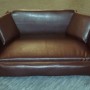 Zippy All Faux Leather Sofa Pet Dog Bed - Large - Brown