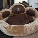 Knuffelwuff Paw Bed Dog Bed Luena Extra Sof S-M XL or XXL Beige or Brown