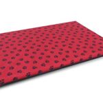 Waterproof Orthopaedic Memory Foam Dog / Pet Bed | Red Paw Print | Large | 103cm x 66cm x 5cm (40.5" x 26" x 2")
