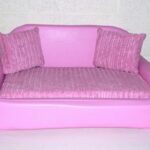 Zippy Small Sofa Dog Bed - Pink Faux Leather + Pink Chunky Cord - Wipe/Wash Clean