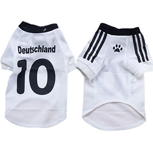 Pawz Road 2014 Soccer World Cup Pet Football T-shirt Dog Sweater Sport Jersey for Germany Deutschland