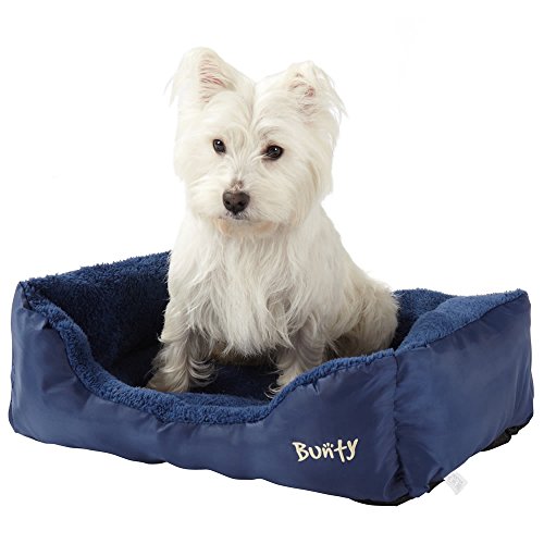 Bunty Deluxe Soft Washable Basket Bed Cushion with Fleece Lining for Dogs