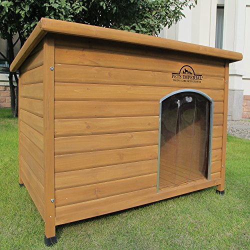 Pets Imperial® Extra Large Insulated Norfolk Wooden Dog Kennel With Support Rails and Removable Floor For Easy Cleaning