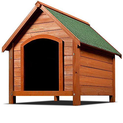 Wooden Dog Kennel Pen Garden Dog Pet Animal Houses Weatherproof Opening Roof